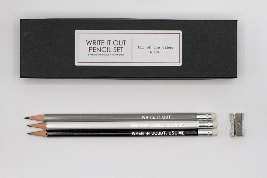 Write It Out Pencil Set